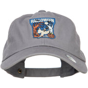 Halloween with Ghost Patched Unstructured Cap