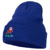 Ho Ho Ho Santa Embroidered Long Knitted Beanie