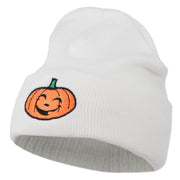 Halloween Happy Jack o Lantern Embroidered Long Beanie