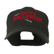 Happy Halloween with Bats Embroidered Cap