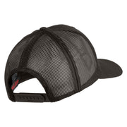 USSF with Delta Embroidered Solid Cotton Mesh Cap - Charcoal OSFM