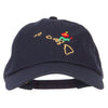 Hawaii Hibiscus with Map Embroidered Unstructured Washed Cap