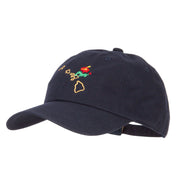 Hawaii Hibiscus with Map Embroidered Unstructured Washed Cap