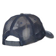 Fishing Crossed Fishhooks Embroidered Low Profile Cotton Mesh Cap