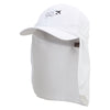 Airplane Line Path Embroidered Flap Hats - White OSFM