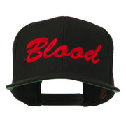 Flat Bill Hip Hop Casual Blood Embroidered Cap