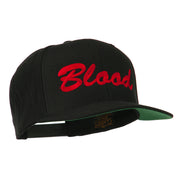 Flat Bill Hip Hop Casual Blood Embroidered Cap