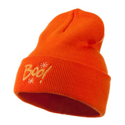 Happy Halloween Boo Embroidered Long Beanie