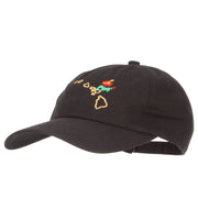 Hawaii Hibiscus with Map Embroidered Unstructured Washed Cap