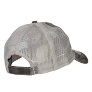 Fishing Crossed Fishhooks Embroidered Low Profile Cotton Mesh Cap