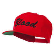 Flat Bill Hip Hop Casual Blood Embroidered Cap