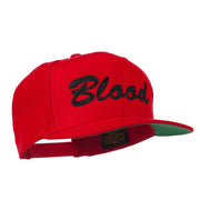 Flat Bill Hip Hop Casual Blood Embroidered Cap