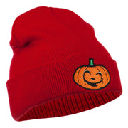 Halloween Happy Jack o Lantern Embroidered Long Beanie