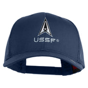 USSF with Delta Embroidered Solid Cotton Mesh Cap - Navy OSFM