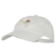 Hawaii Hibiscus with Map Embroidered Unstructured Washed Cap