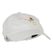 Hawaii Hibiscus with Map Embroidered Unstructured Washed Cap