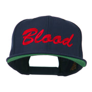 Flat Bill Hip Hop Casual Blood Embroidered Cap