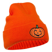 Halloween Happy Jack o Lantern Embroidered Long Beanie