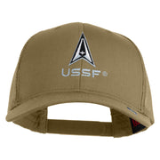 USSF with Delta Embroidered Solid Cotton Mesh Cap - Khaki OSFM