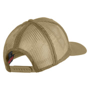 USSF with Delta Embroidered Solid Cotton Mesh Cap - Khaki OSFM