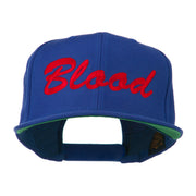 Flat Bill Hip Hop Casual Blood Embroidered Cap