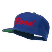 Flat Bill Hip Hop Casual Blood Embroidered Cap