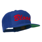 Flat Bill Hip Hop Casual Blood Embroidered Cap