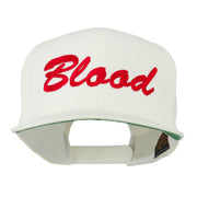 Flat Bill Hip Hop Casual Blood Embroidered Cap