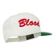 Flat Bill Hip Hop Casual Blood Embroidered Cap