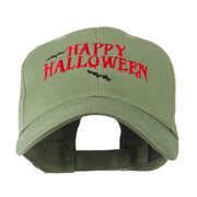 Happy Halloween with Bats Embroidered Cap