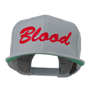 Flat Bill Hip Hop Casual Blood Embroidered Cap