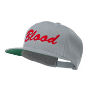 Flat Bill Hip Hop Casual Blood Embroidered Cap