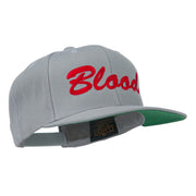 Flat Bill Hip Hop Casual Blood Embroidered Cap