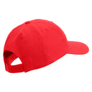 USMC Semper Fi Embroidered 6 Panel Unstructured Cotton Twill Cap Made in USA - Red OSFM