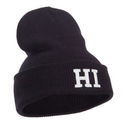 HI Hawaii State Embroidered Cuff Beanie