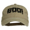 Halloween Boo Sign Embroidered Washed Cap