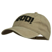 Halloween Boo Sign Embroidered Washed Cap