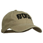 Halloween Boo Sign Embroidered Washed Cap