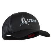 Delta with USSF Embroidered Solid Cotton Mesh Cap - Black OSFM