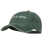 He is Risen Embroidered Washed Cap