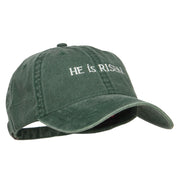 He is Risen Embroidered Washed Cap