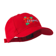 USA State Flower Hawaii Hibiscus Embroidery Cap