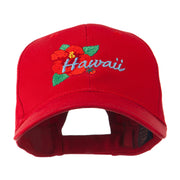 USA State Flower Hawaii Hibiscus Embroidery Cap