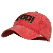 Halloween Boo Sign Embroidered Washed Cap