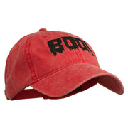 Halloween Boo Sign Embroidered Washed Cap