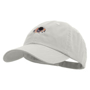 Cartoon Spider Tarantula Embroidered Low Profile Pet Spun Washed Cap - White OSFM