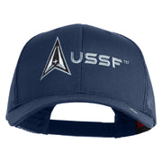 Delta with USSF Embroidered Solid Cotton Mesh Cap - Navy OSFM