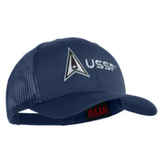 Delta with USSF Embroidered Solid Cotton Mesh Cap - Navy OSFM