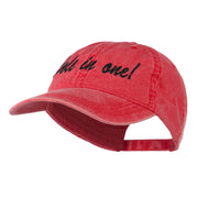 Hole in One Embroidered Washed Cap