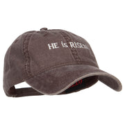 He is Risen Embroidered Washed Cap